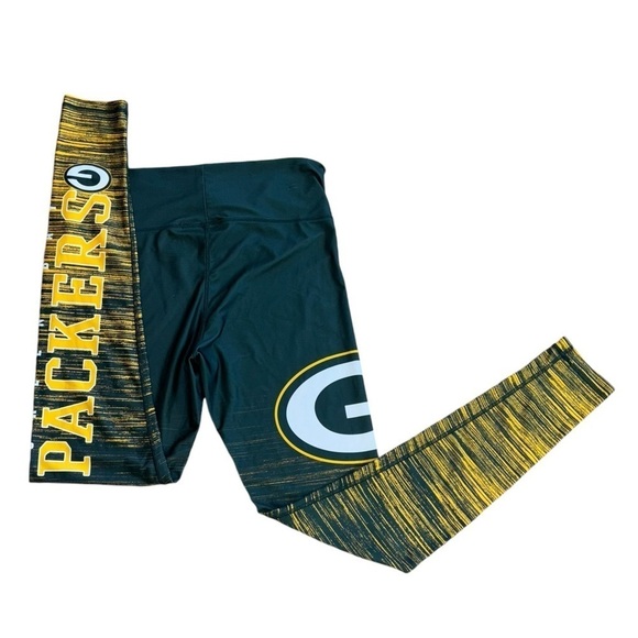 Green Bay Packers NFL Leggings Women’s L Football Wisconsin Activewear Stretchy - Picture 2 of 13